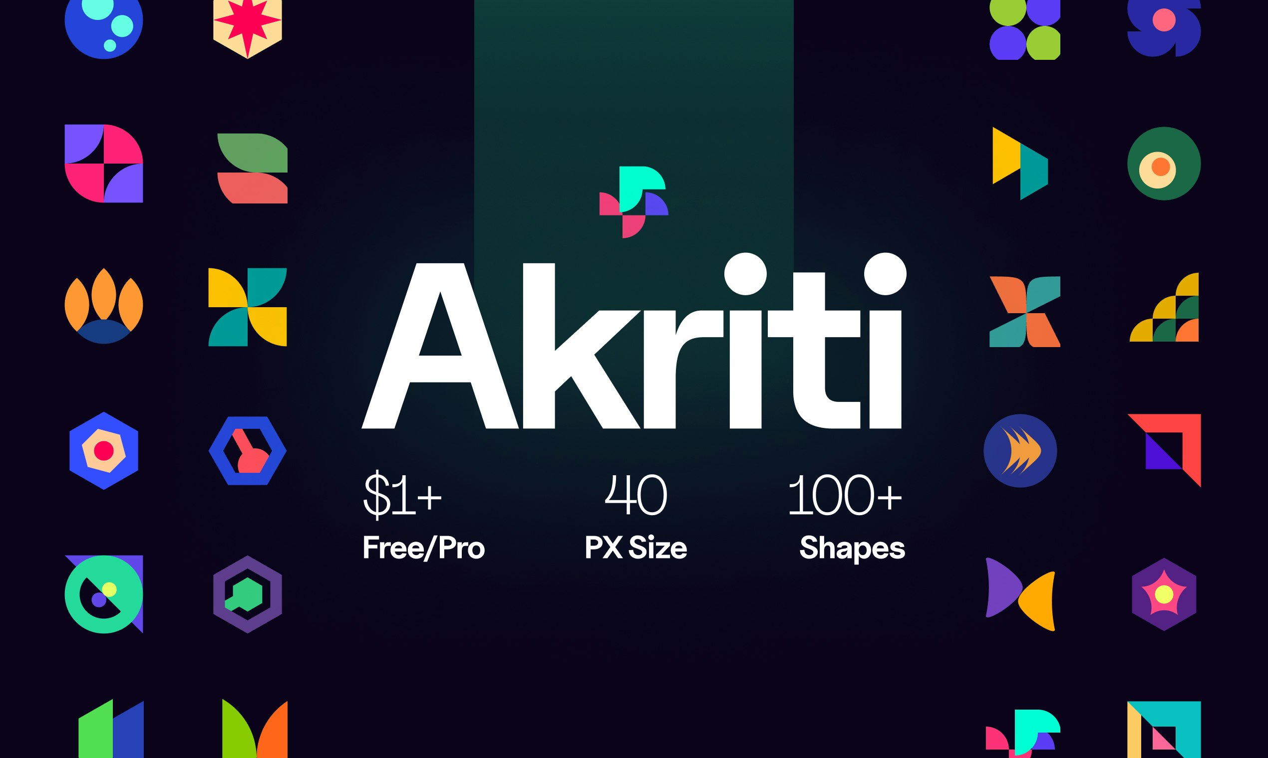 startuptile Akriti! 100+ Abstract Vector Shapes-Shapes for your logo UI design and other creative use.