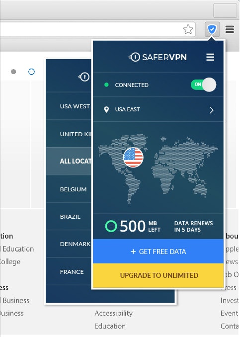 SaferVPN for Chrome Image