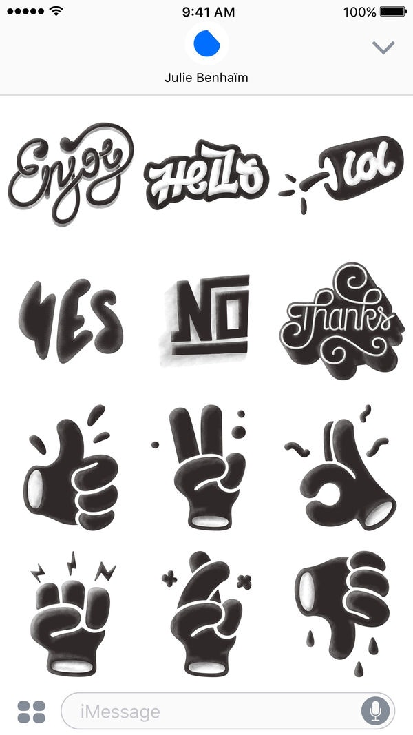 Hand & Letterings Stickers