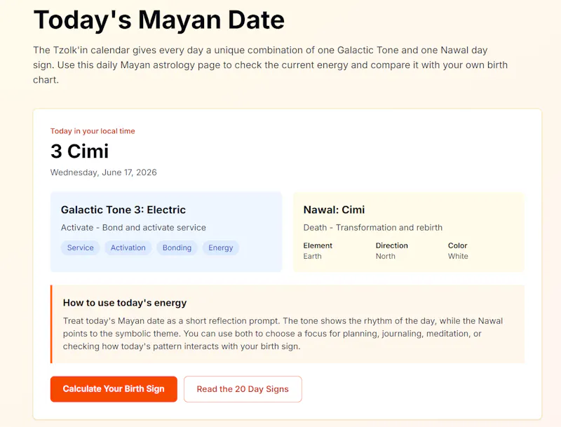 Mayan Astrology Calculator screenshot 5