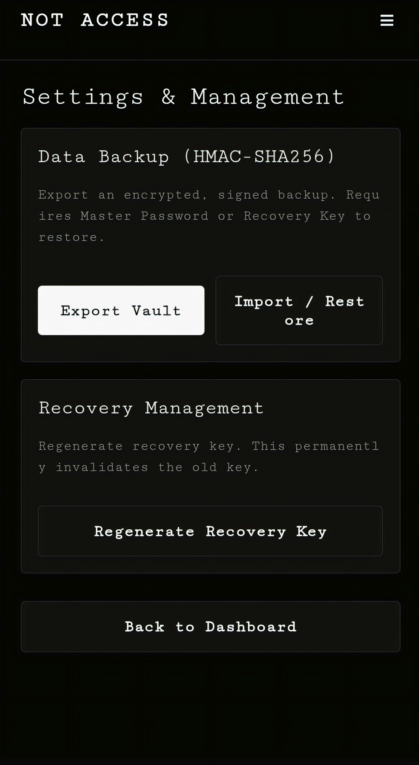 NOT ACCESS gallery image