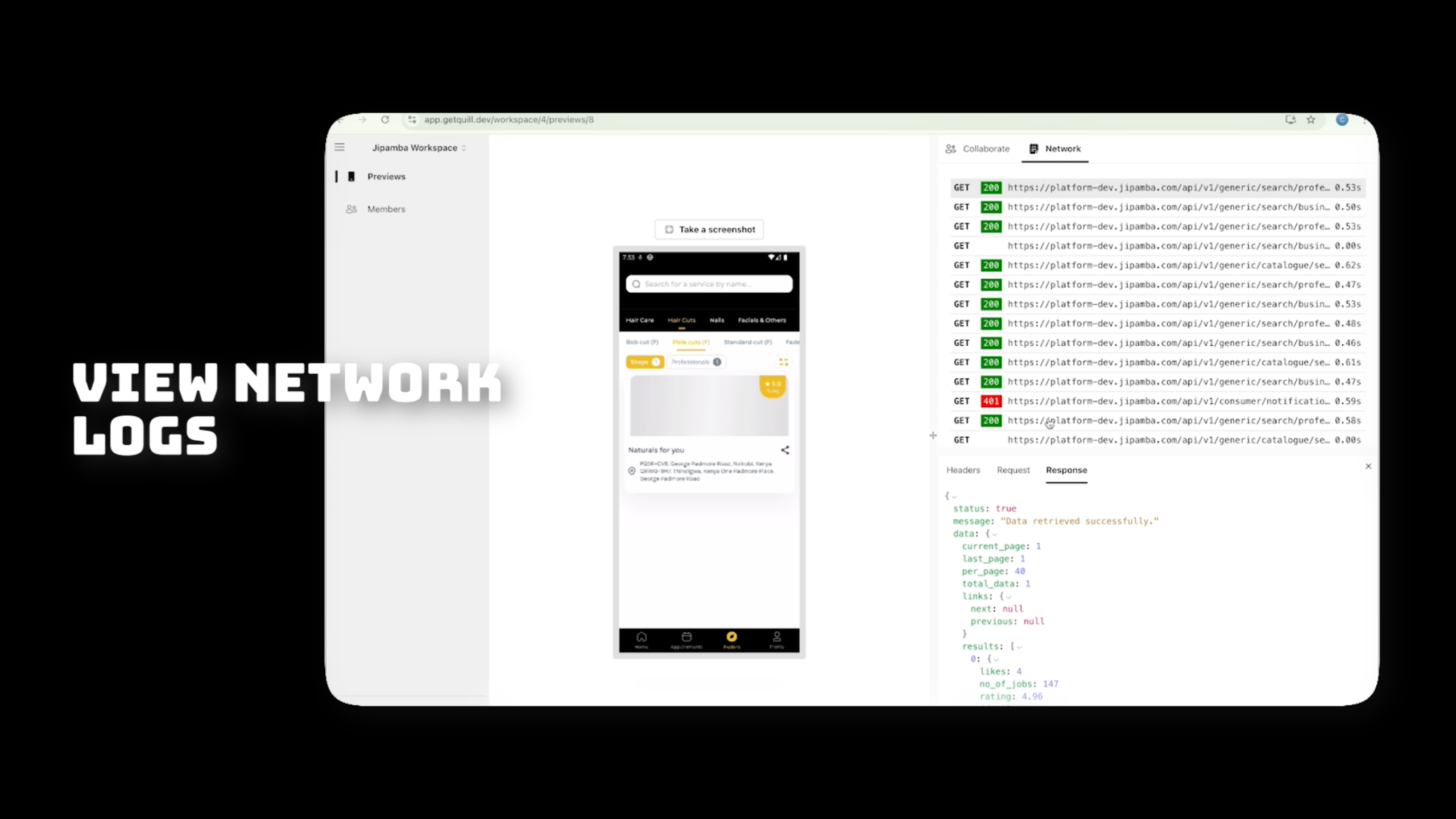 Quill Dev Tools - Предварительные просмотры мобильных приложений и мобильные тесты без кодов медиа 4