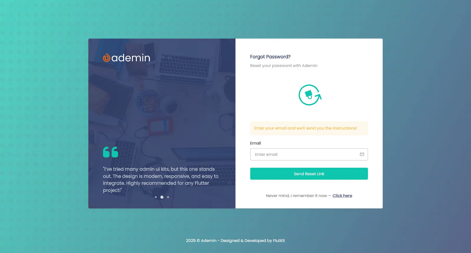 FlutKit Ademin screenshot 12