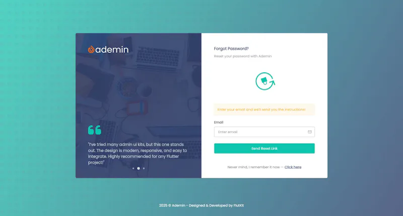 FlutKit Ademin screenshot 12