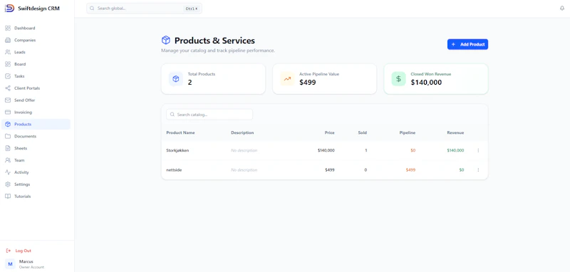 SwiftDesign CRM screenshot 10