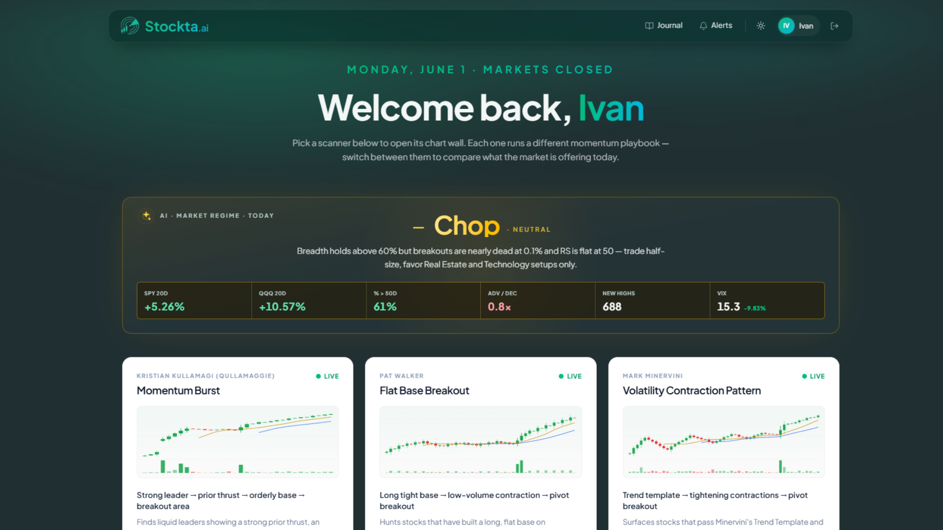 Stockta.ai — Momentum Stock Scanner gallery image