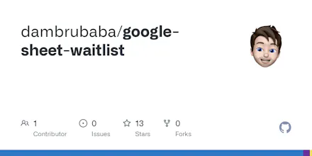 Google sheet Waitlist gallery image