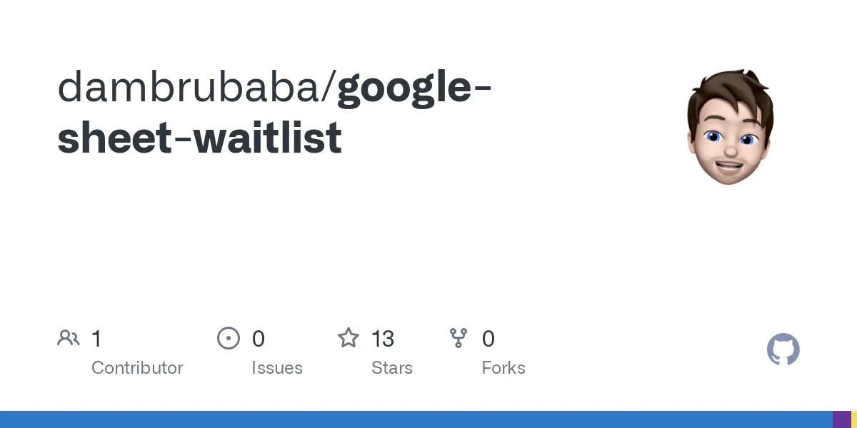 Google sheet Waitlist