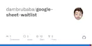 Google sheet Waitlist