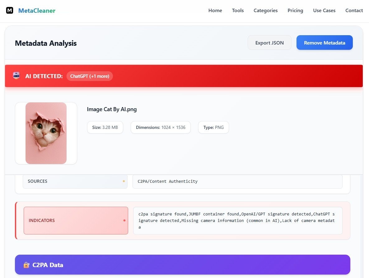 Remove AI Metadata gallery image