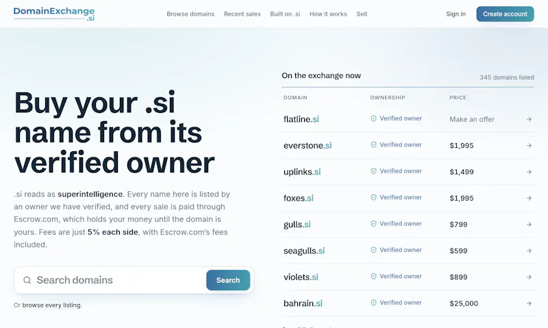 DomainExchange screenshot 1
