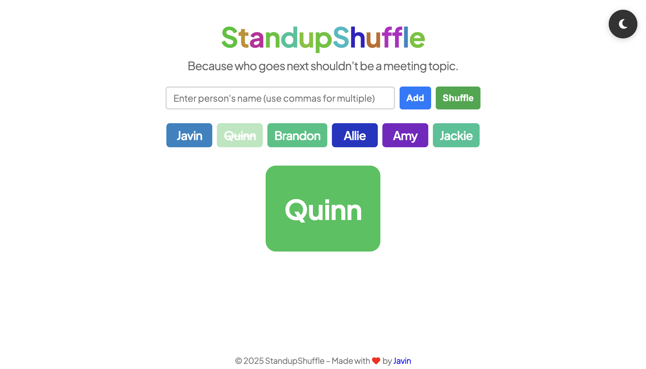 StandupShuffle gallery image