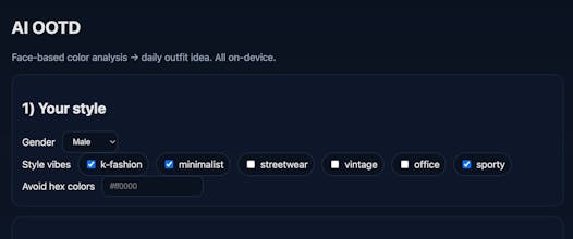 AI OOTD — Face-Based Fashion Idea gallery image