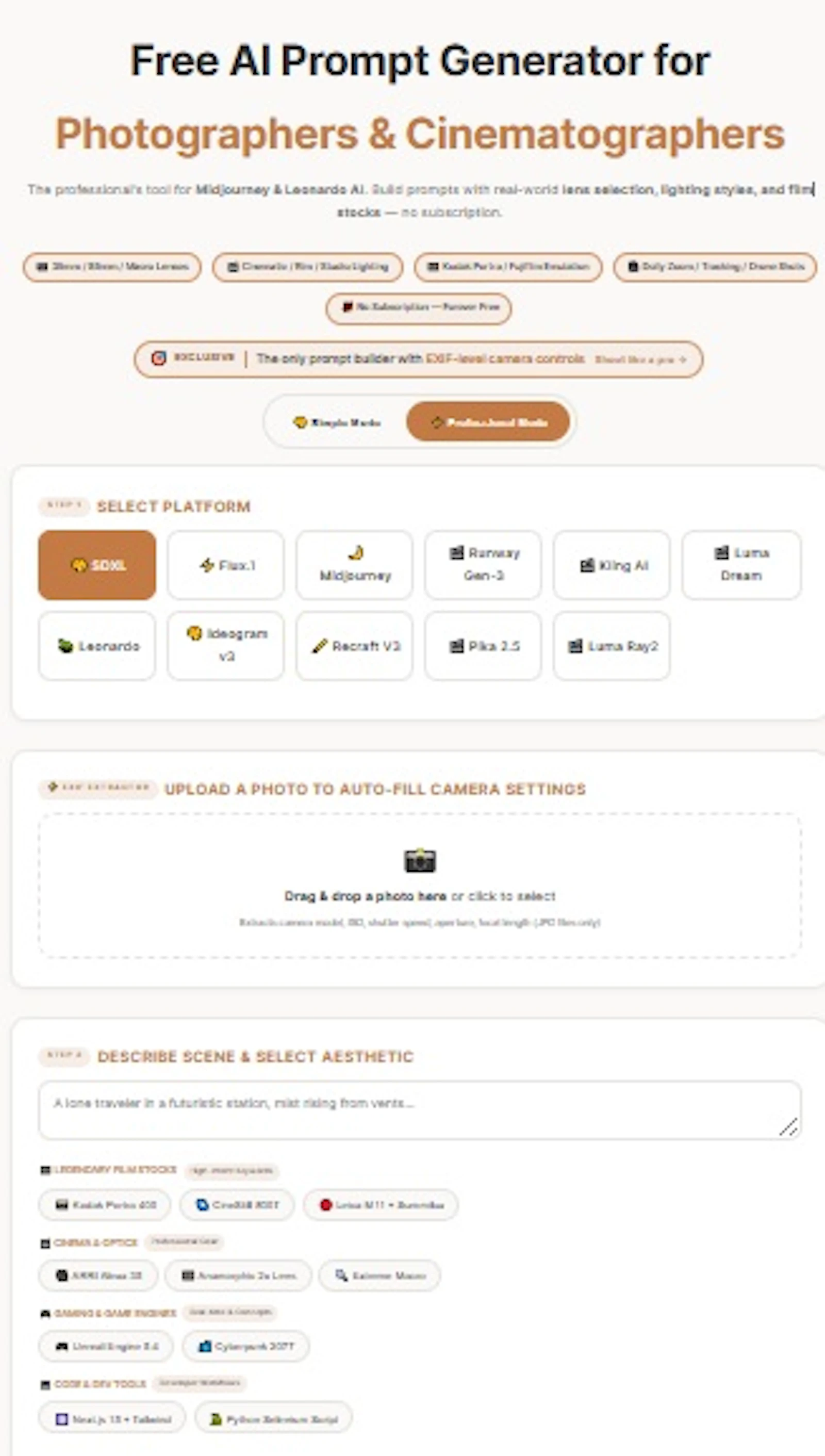 Professional Prompt Builder screenshot 1