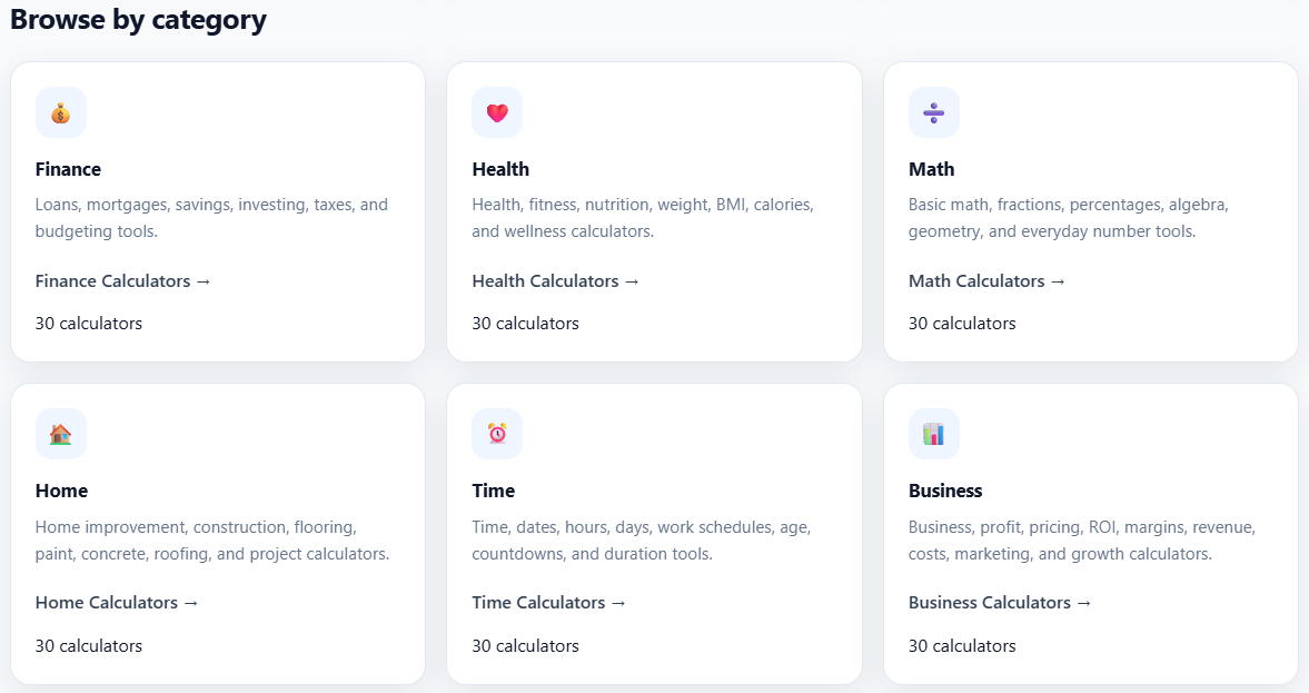 TinyCalculators.com gallery image