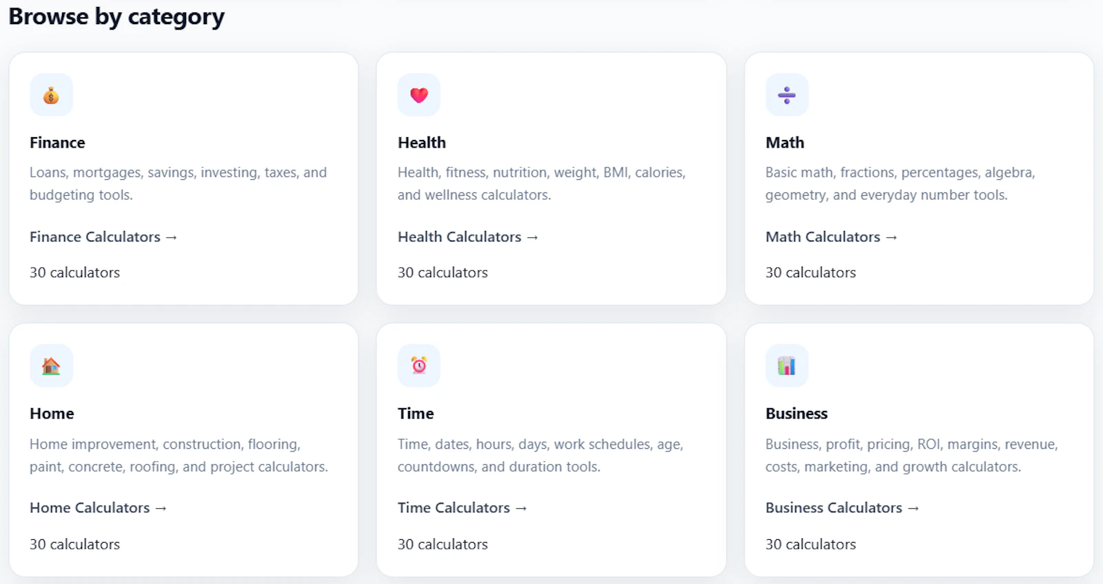 TinyCalculators.com screenshot 4