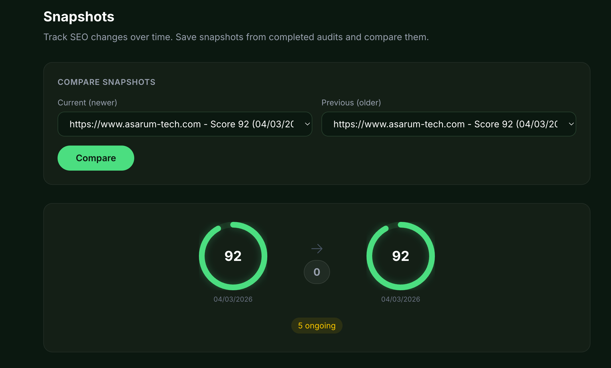 SEOscar - Screenshot 3 showing product features and functionality