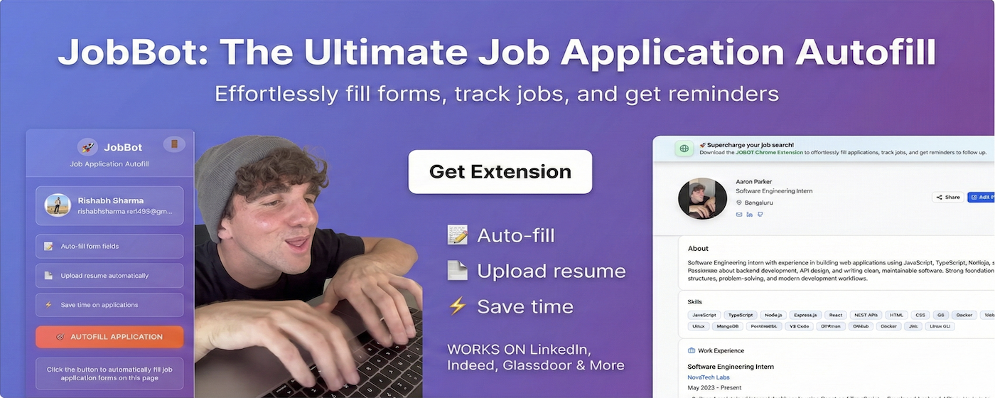 JoBot - Job Autofill & Tracker gallery image