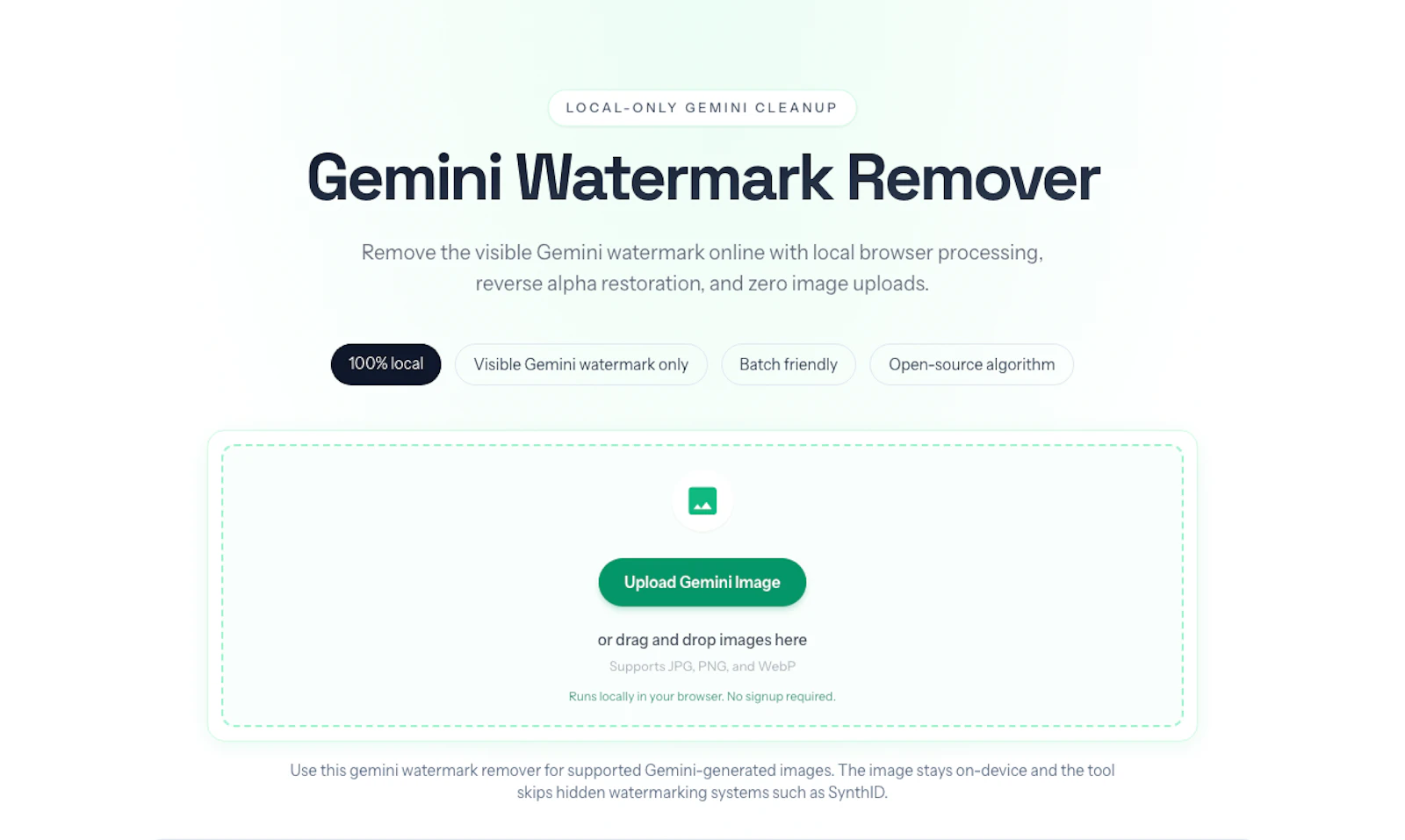 Gemini Watermark Remover Online screenshot 1