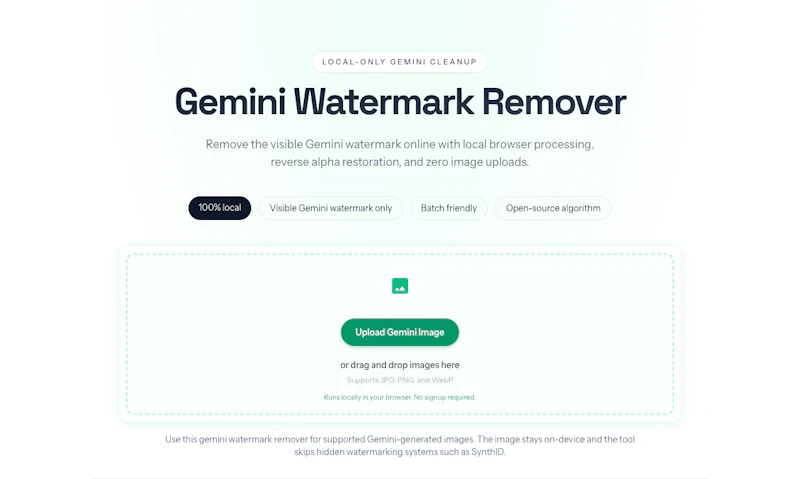 Gemini Watermark Remover Online screenshot 1