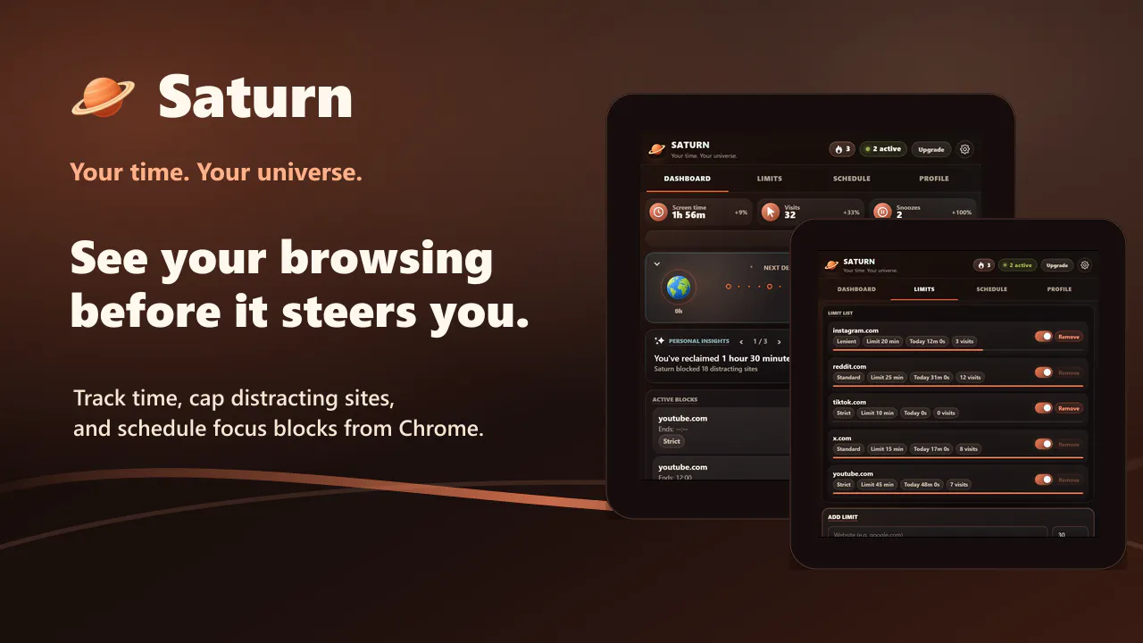 Saturn - Screen Time Manager gallery image