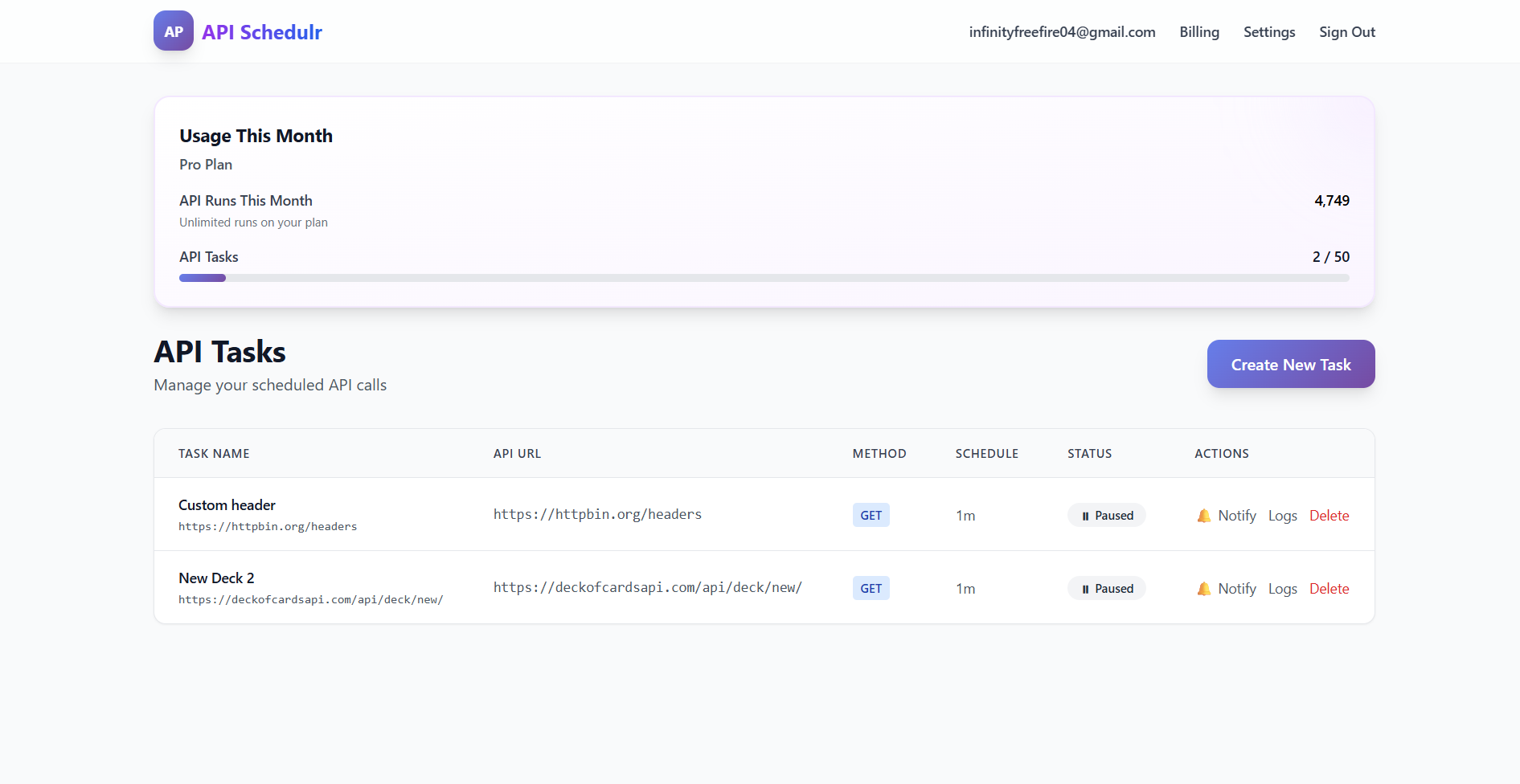 API Schedulr gallery image