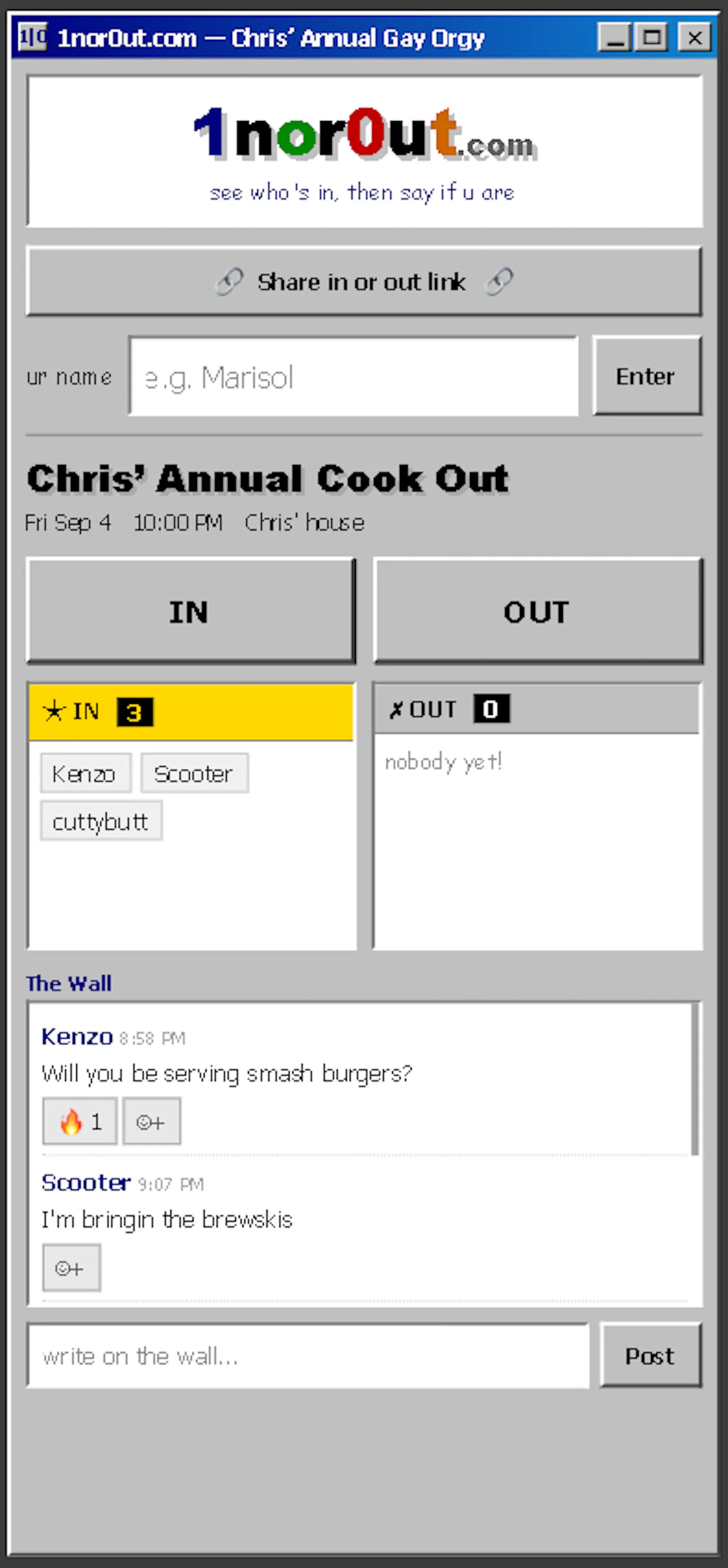 In or out? screenshot 2