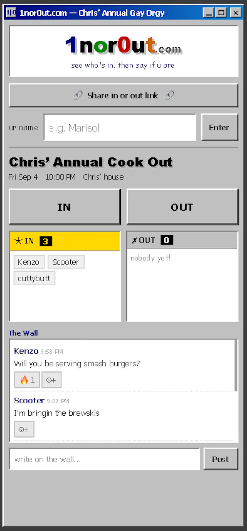 In or out? screenshot 2