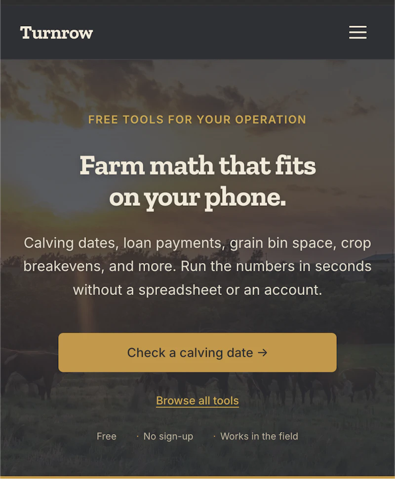 Free Farm Calculators screenshot 2