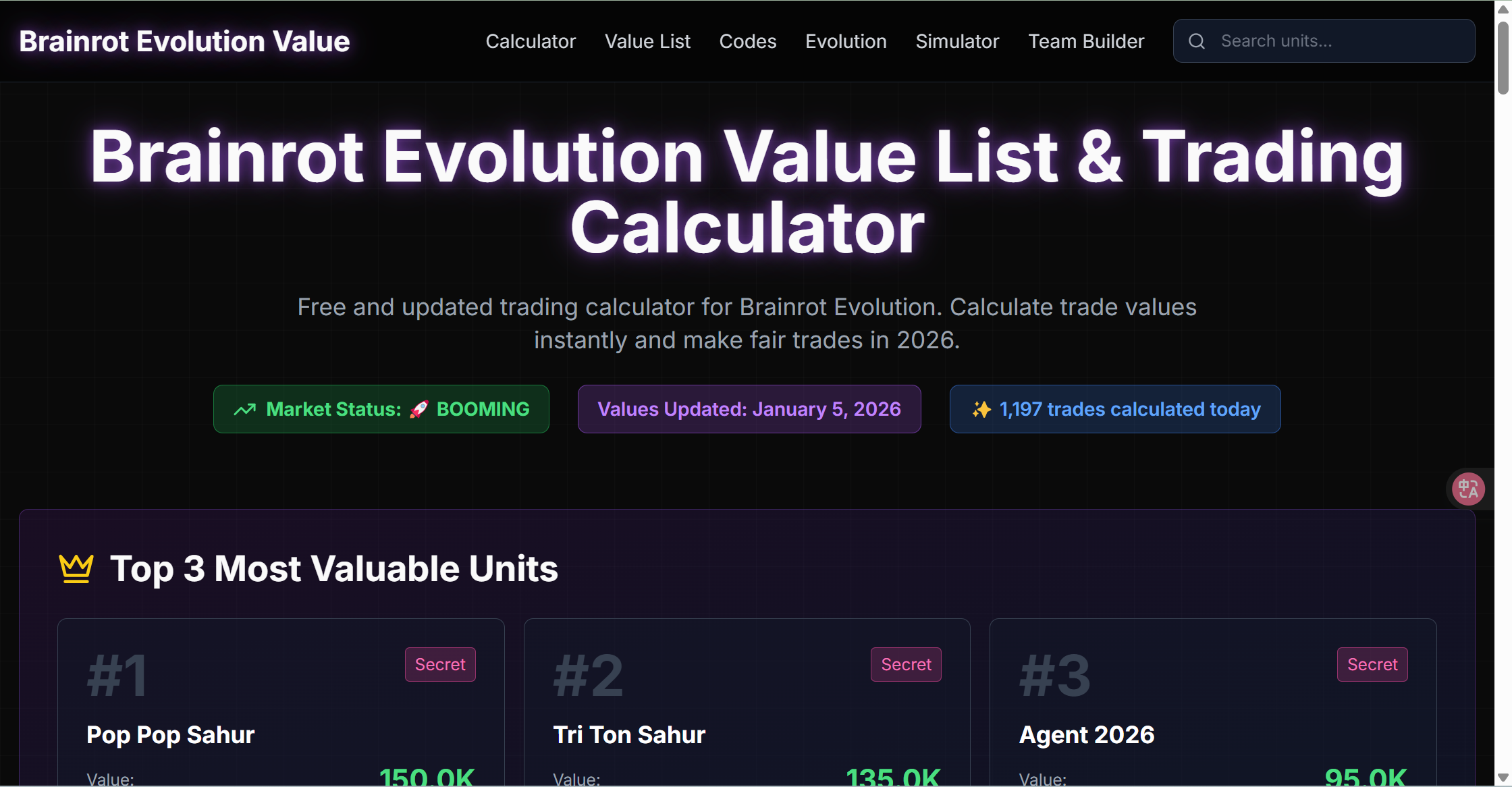 Brainrot Evolution Value - Product Hunt launch logo