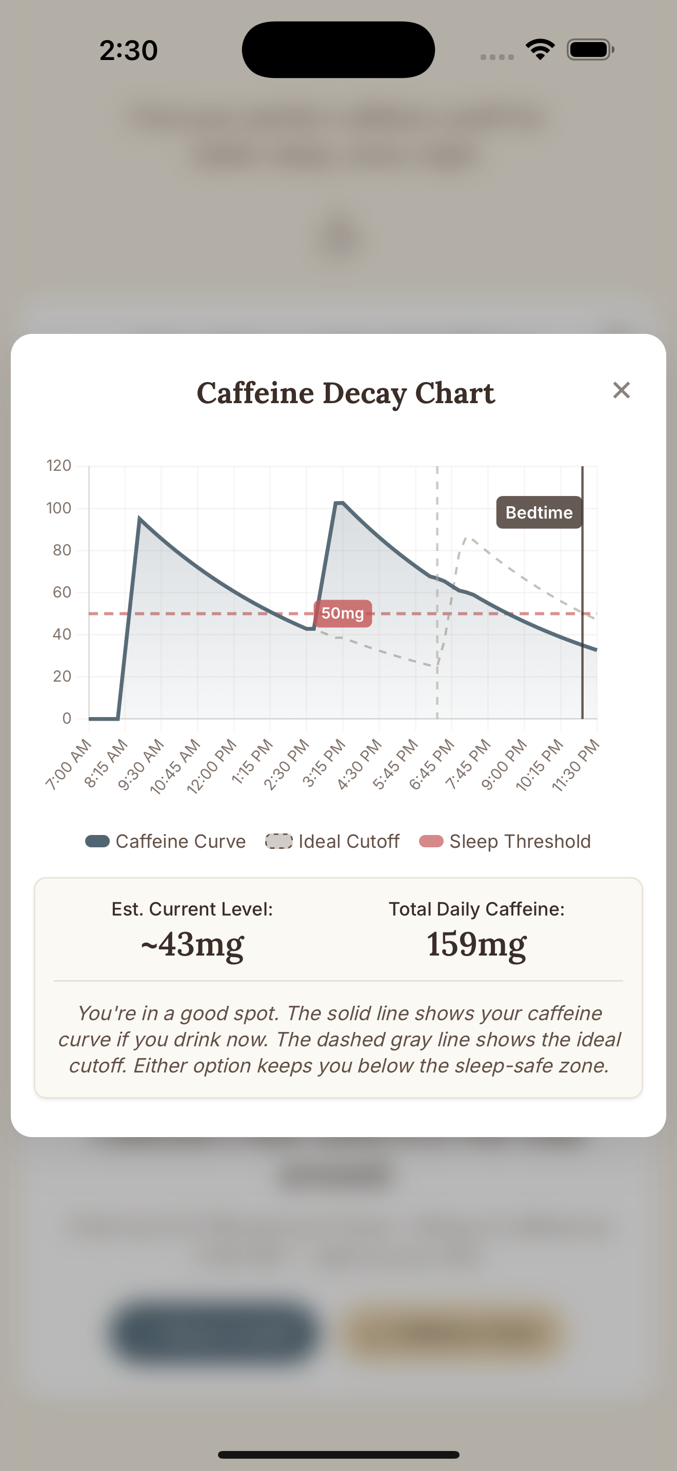 Láspica - Calculadora de corte de cafeína personalizada para dormir mejor media 4