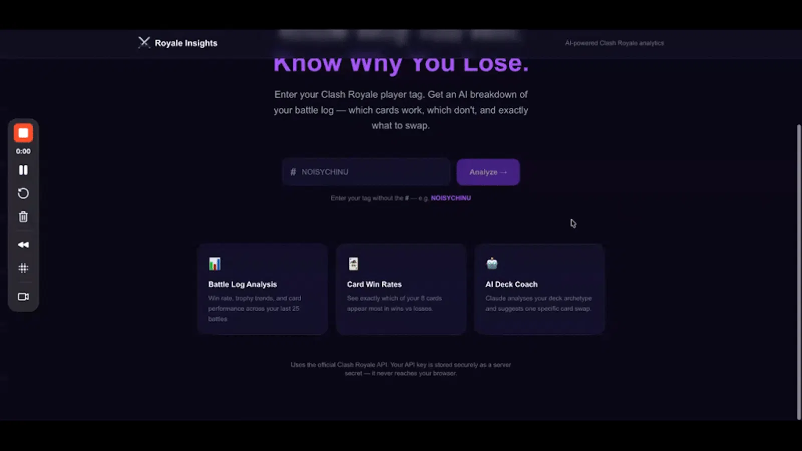 Royale Insights screenshot 1 (video preview)
