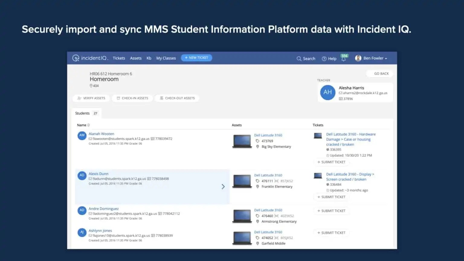 MMS student information platform gallery image
