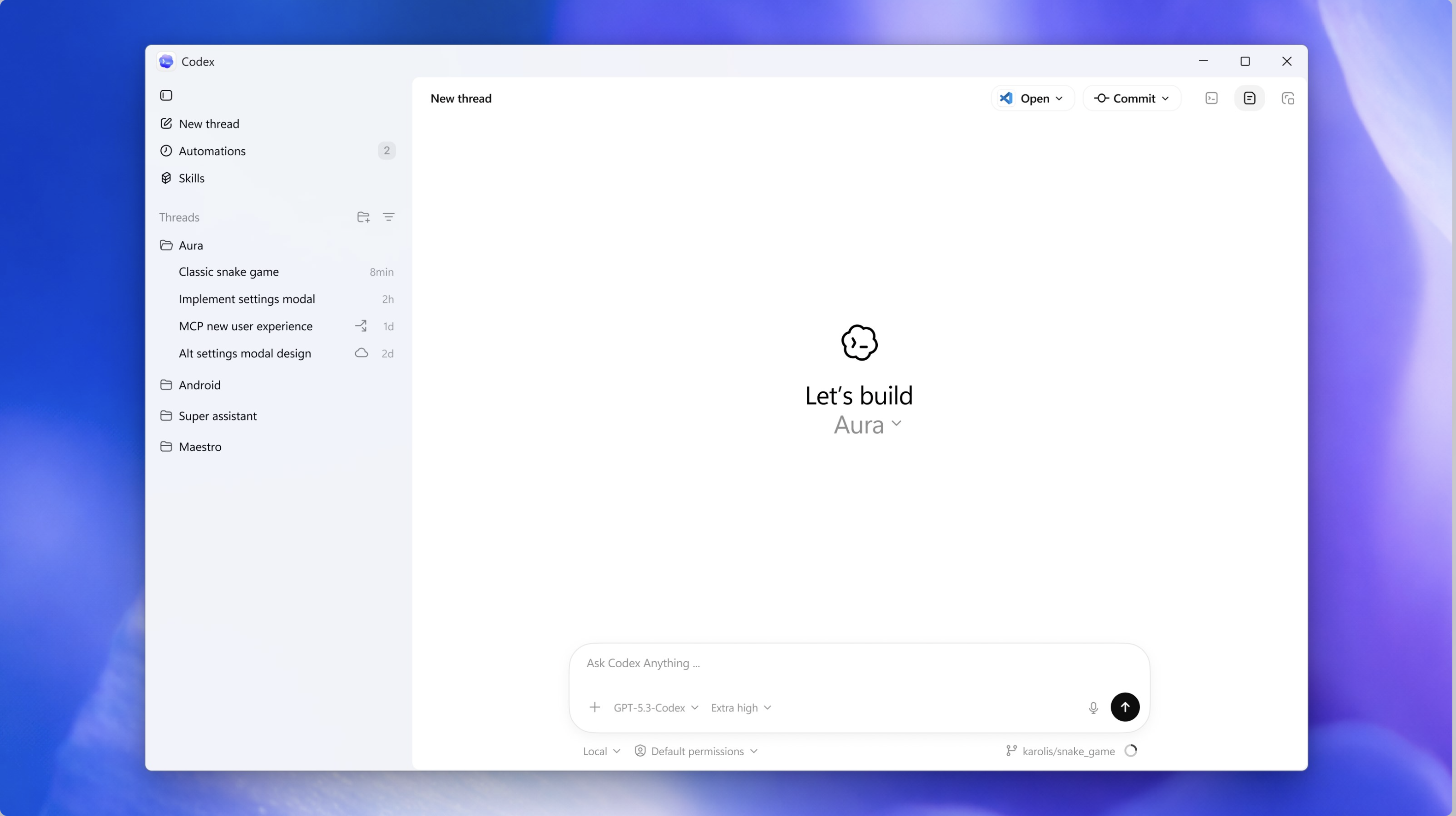 Codex for Windows by OpenAI 