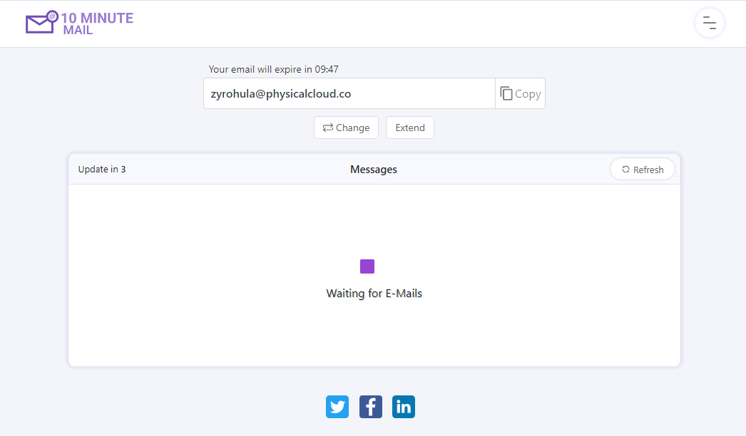 10min -e -mail: veilig voor spam en bedreigingen. media 1