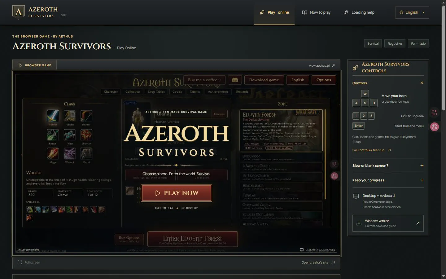 AzerothSurvivors.app gallery image