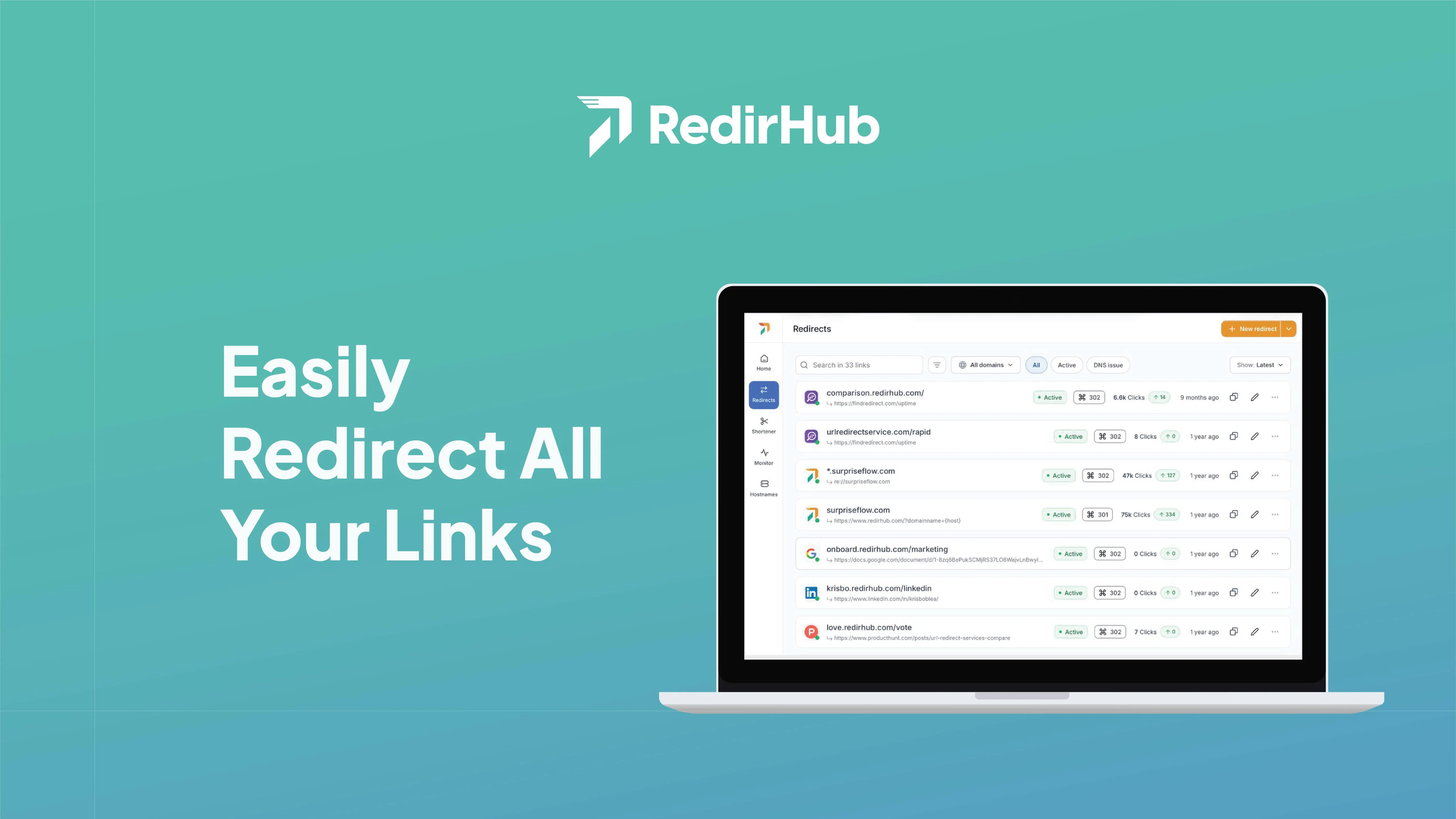 RedirHub Website Migration のプロダクトバナー