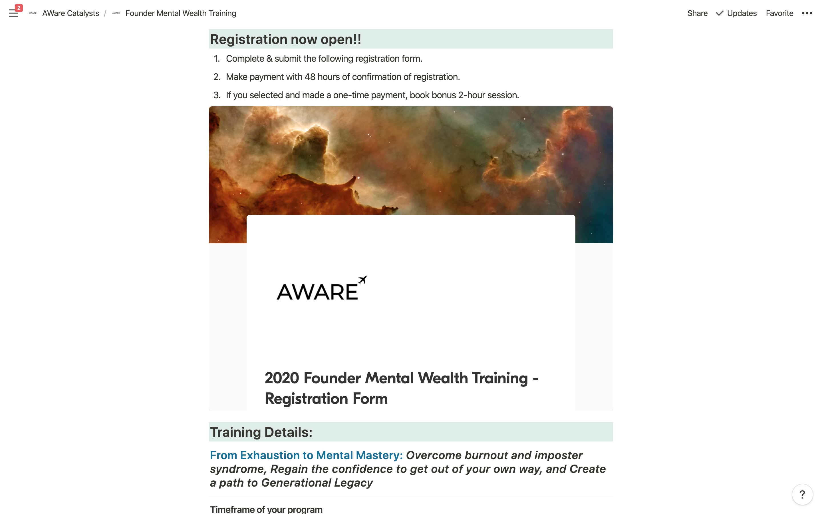 Founder Mental Wealth Training gallery image