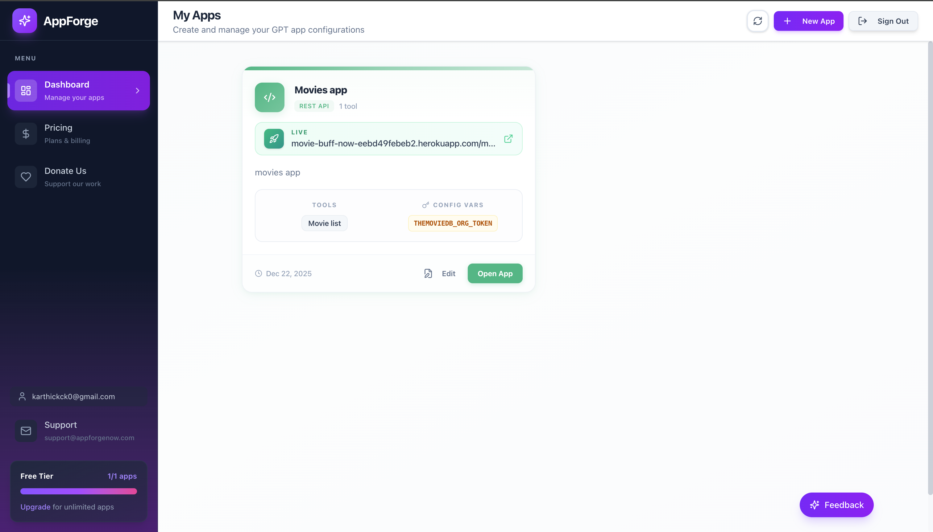 AppForgeNow - Screenshot 2 showing product features and functionality