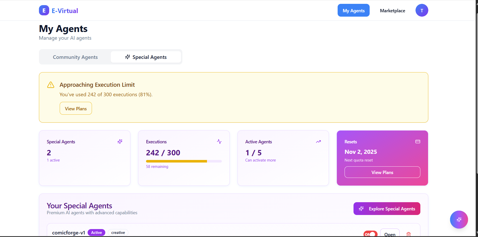 E-Virtual[Beta]- AI Agents Platform gallery image