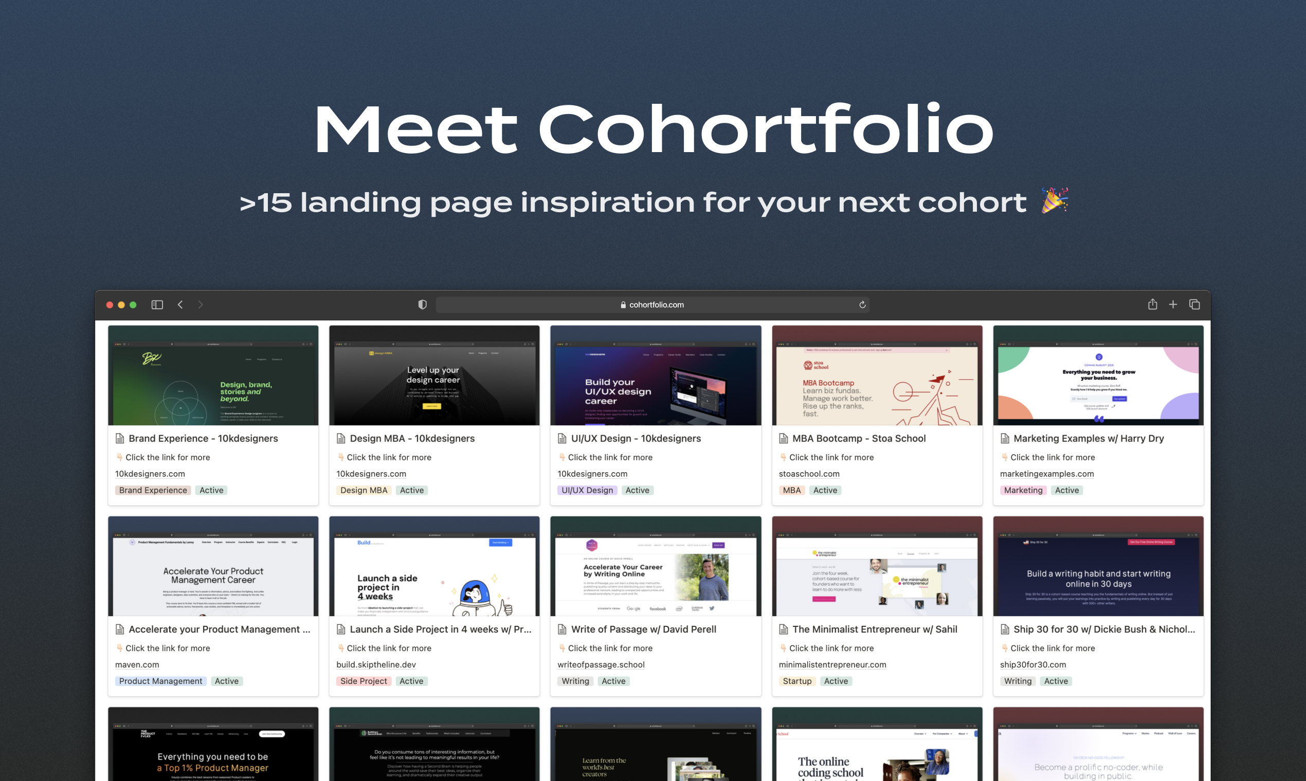 Cohortfolio gallery image