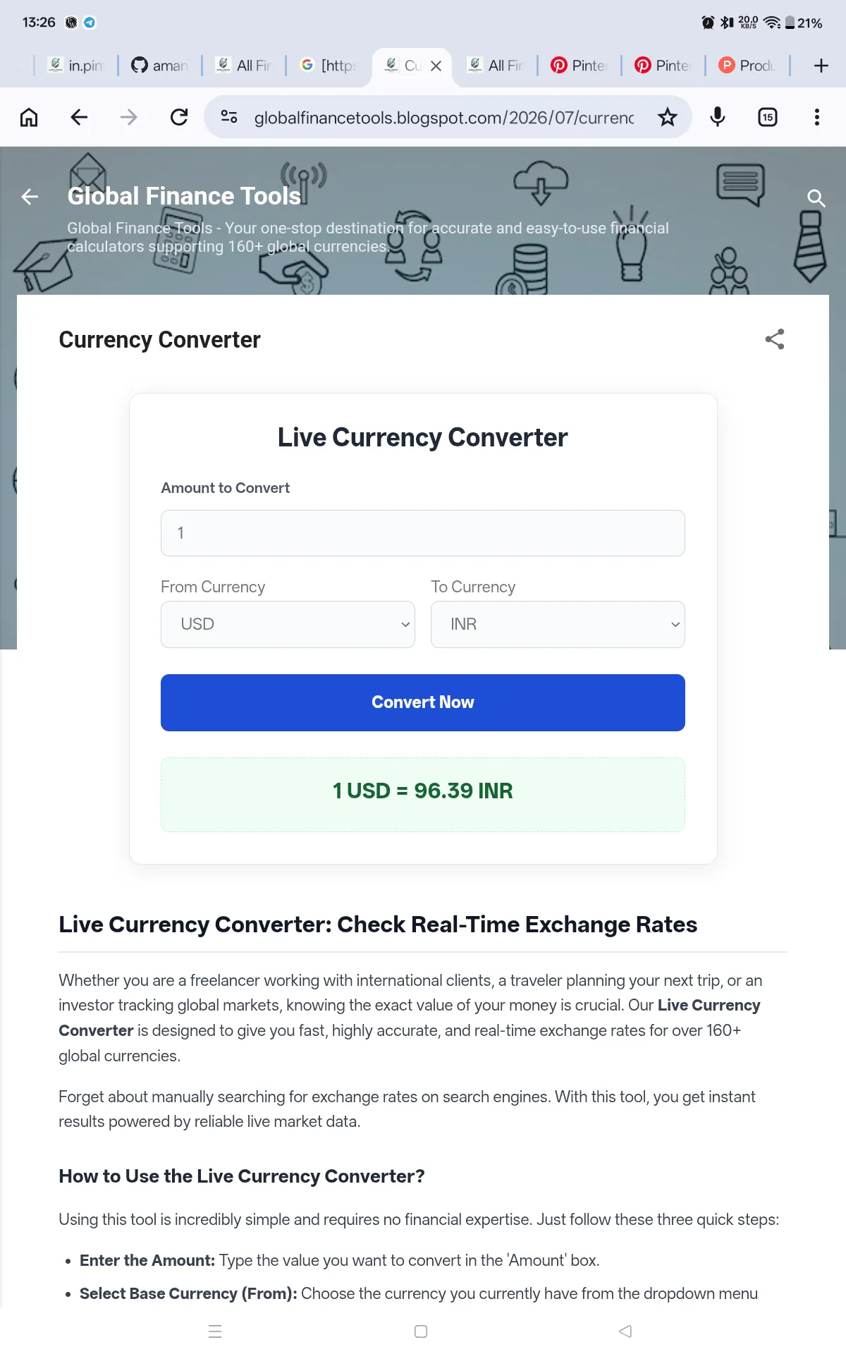 Global Finance Tools  gallery image