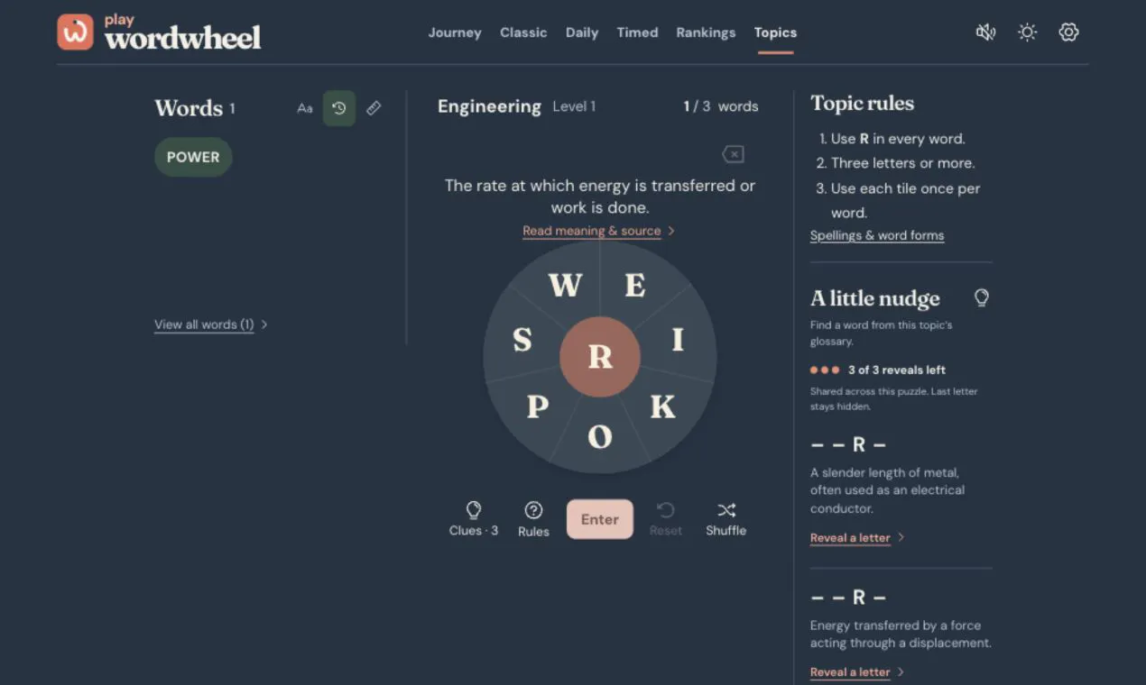 Play Wordwheel gallery image