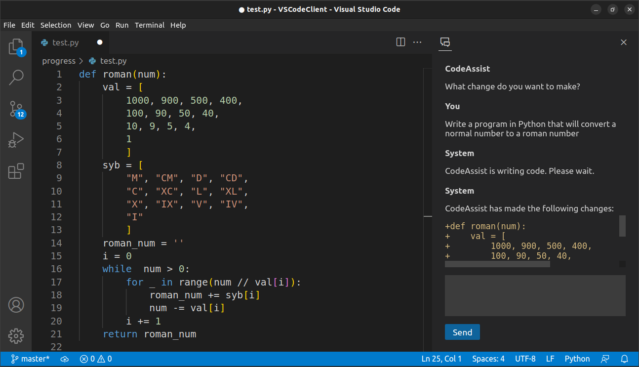 Codeassist - Chatbot, der Code in den Herausgeber schreibt und Fragen beantwortet Medien 2