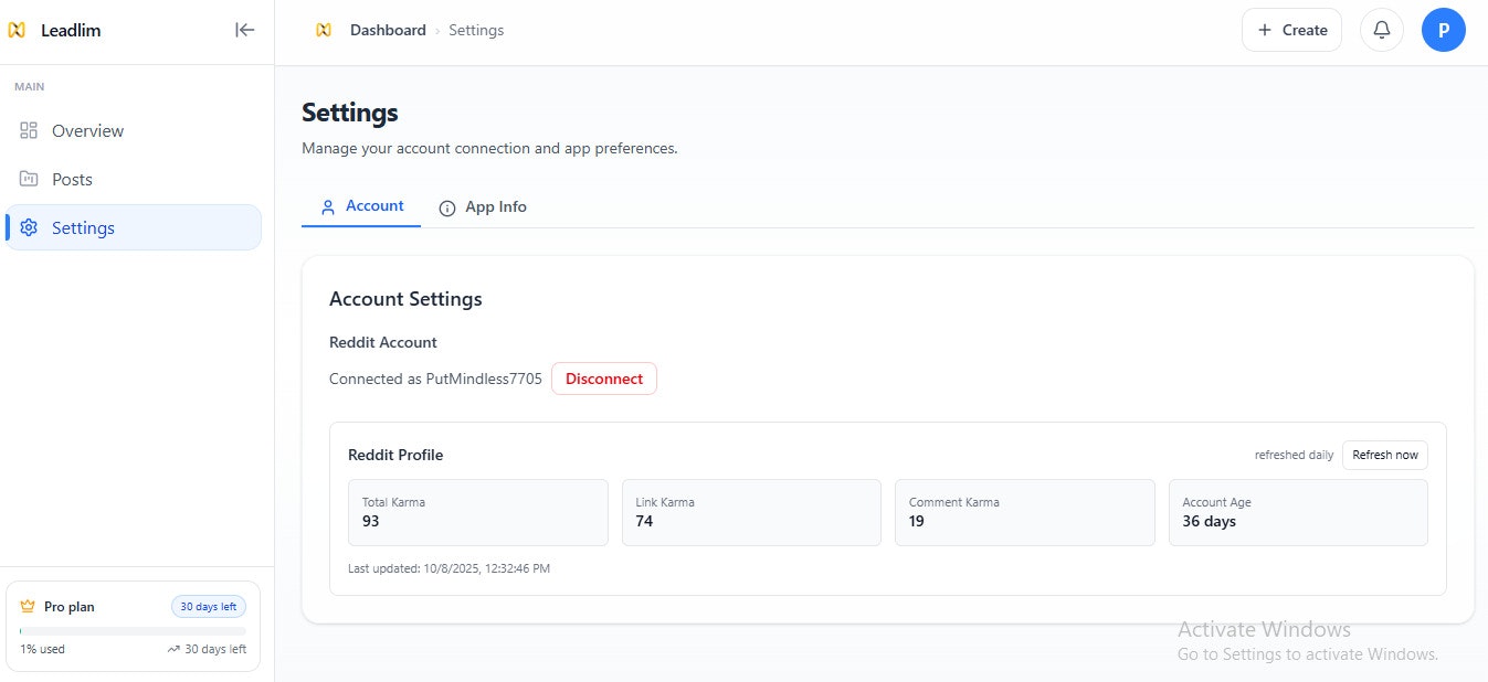 LeadLim AI - Get customers from Reddit gallery image