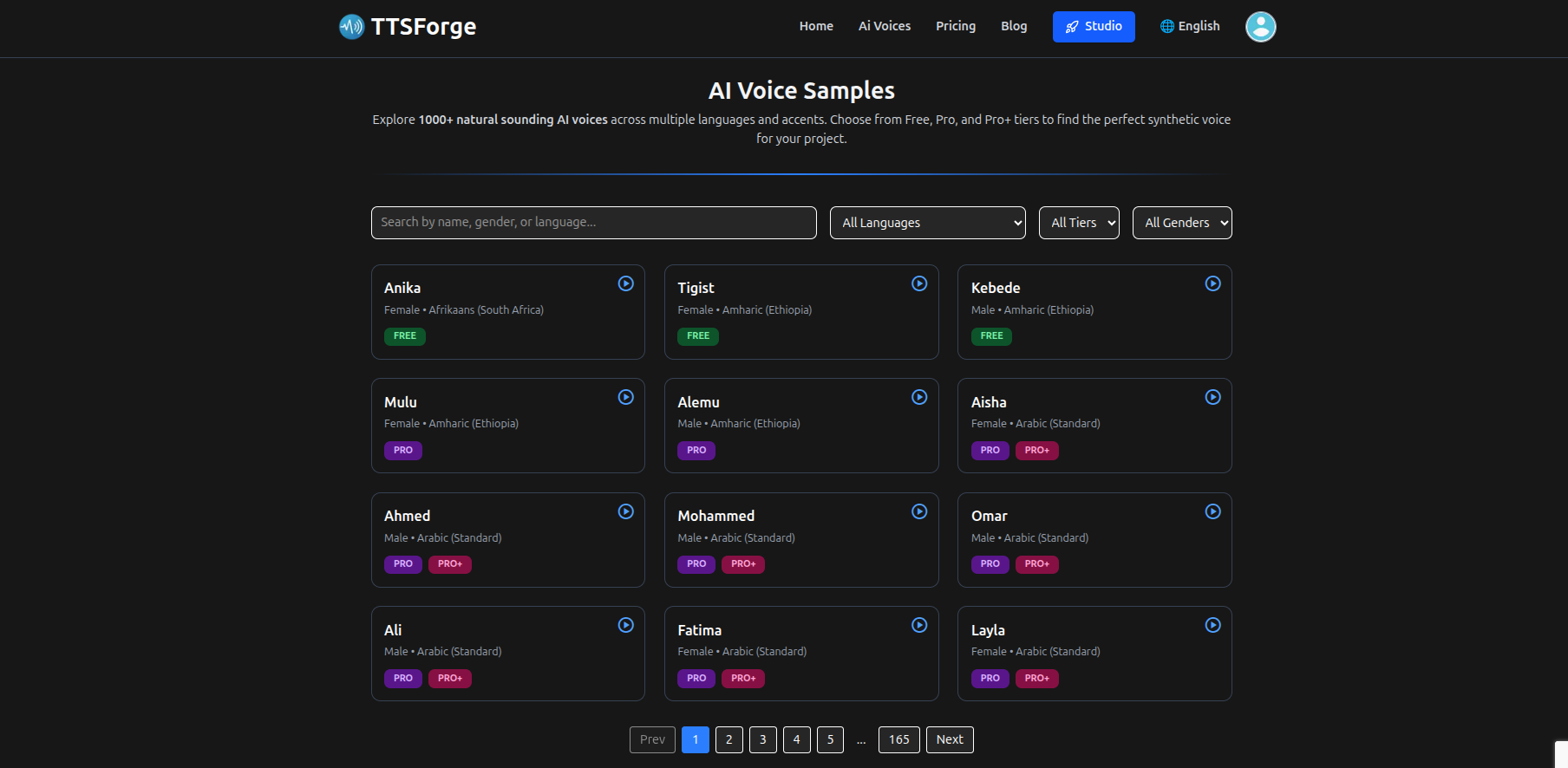 TTSForge AI Voice Generator  - Screenshot 2 showing product features and functionality