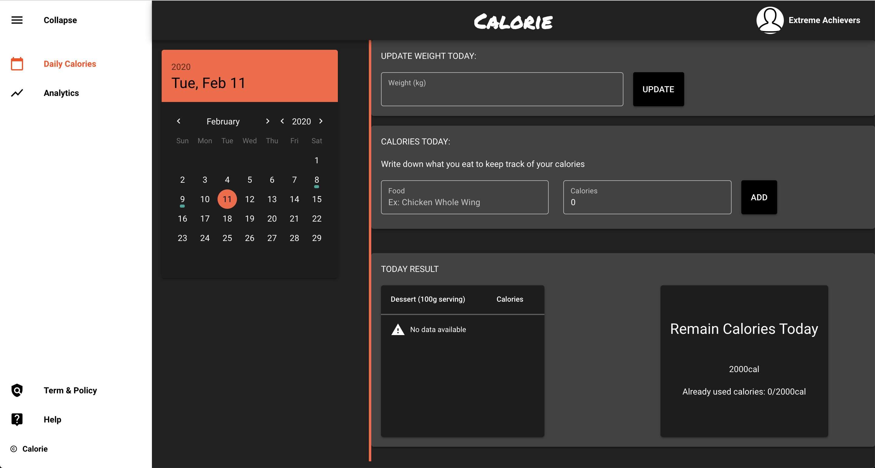 Calorie gallery image