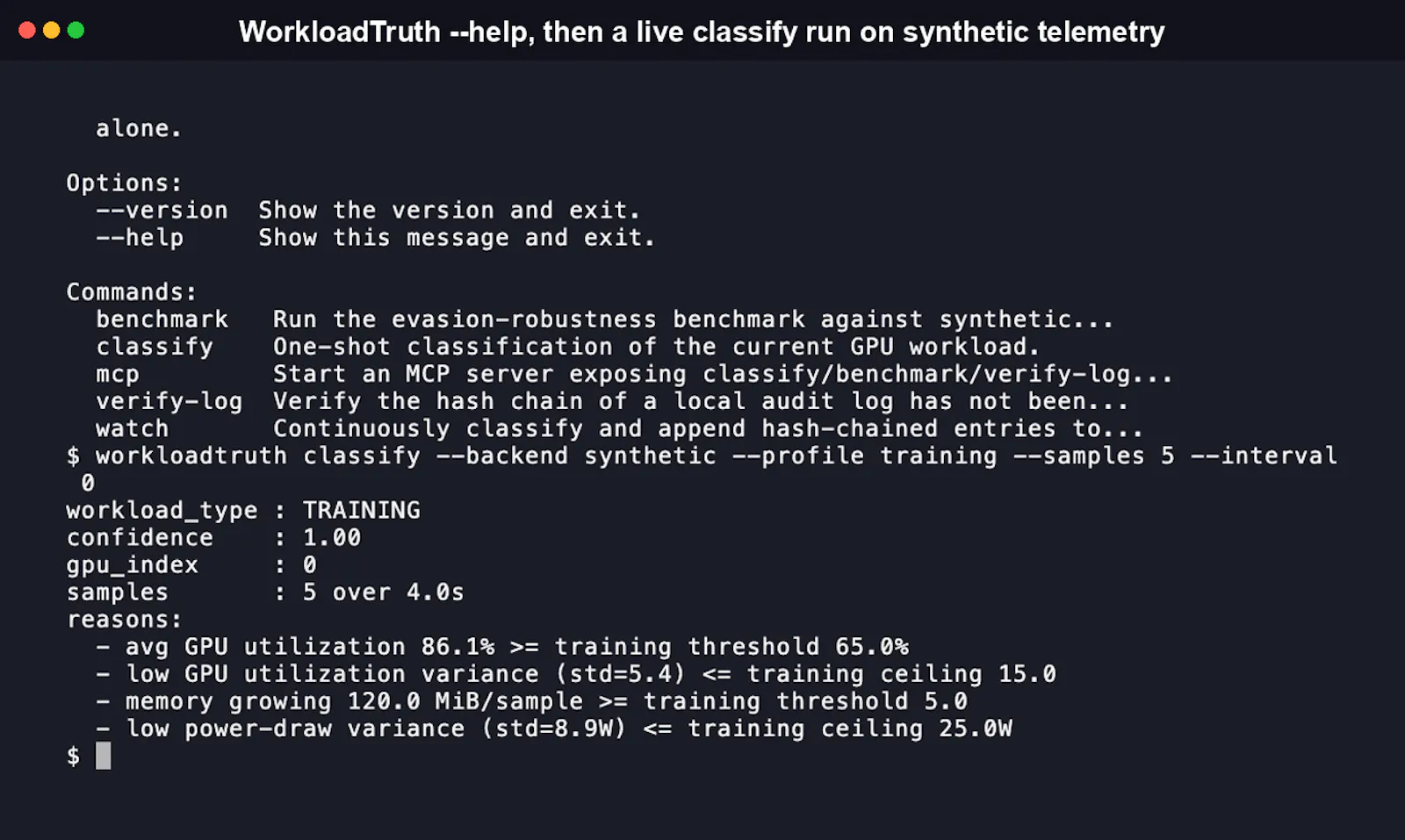 WorkloadTruth screenshot 2