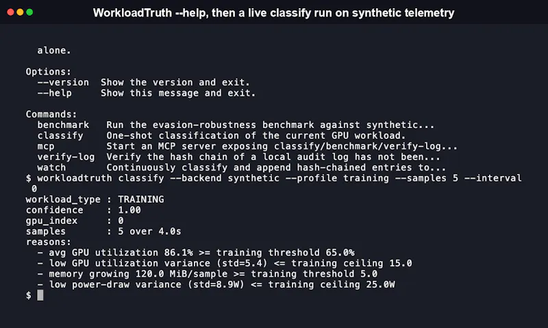 WorkloadTruth screenshot 2