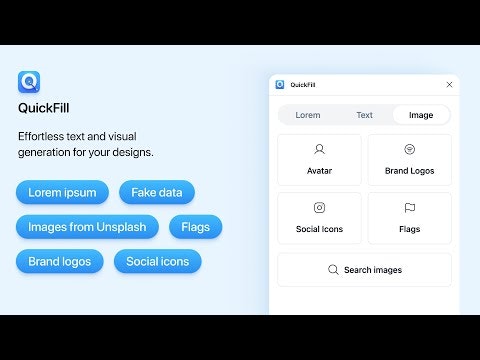 startuptile Quickfill - A Figma Plugin-Design faster with ready-to-use placeholders in Figma